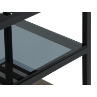 Bookcase & shelving HOBEL LANFEN M-110 BLACK/GLASS FM/K090 (1) 