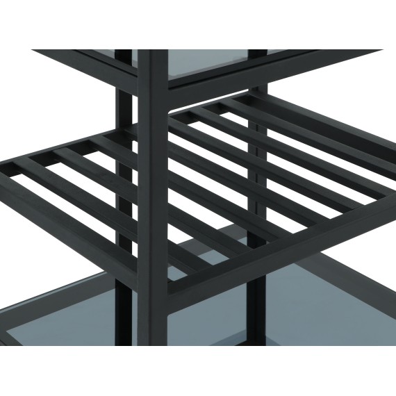 Գրապահարան և դարակաշար HOBEL LANFEN M-110 BLACK/GLASS FM/K090 (1) 