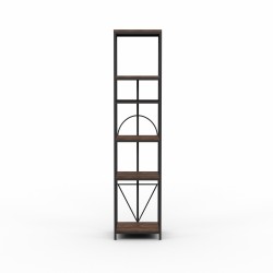 Bookcase & shelving HOBEL LANFEN M-111 BLACK/GLASS /K090 (1) 