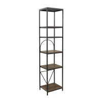Bookcase & shelving HOBEL LANFEN M-111 BLACK/GLASS /K090 (1) 