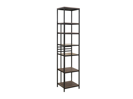 Книжный шкаф и стеллаж HOBEL LANFEN M-112 BLACK/GLASS /K090 (1) 