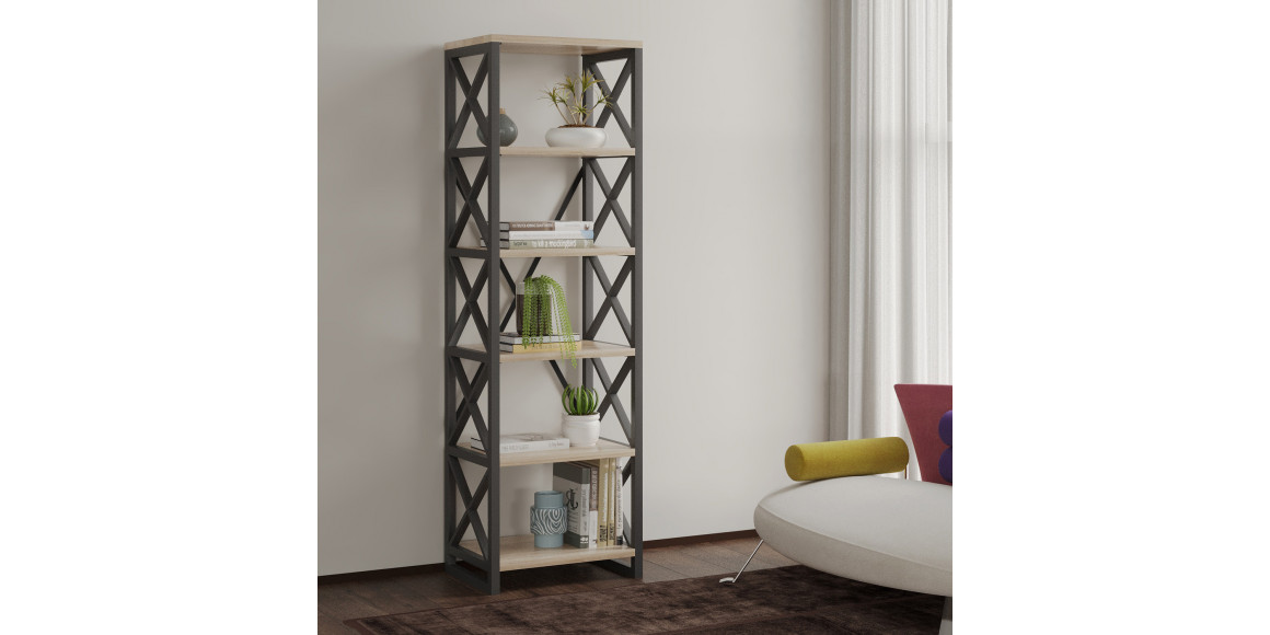 Գրապահարան և դարակաշար HOBEL LOFT-SH-139-L BLACK/ 3025 (1) 