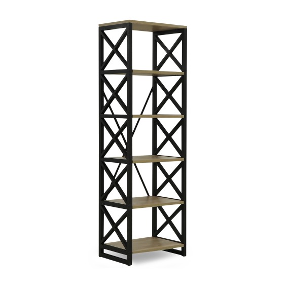Книжный шкаф и стеллаж HOBEL LOFT-SH-139-L BLACK/ 3025 (1) 