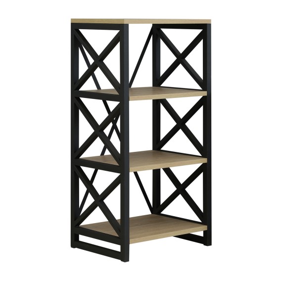 Книжный шкаф и стеллаж HOBEL LOFT-SH-139-M BLACK/ 3025 (1) 