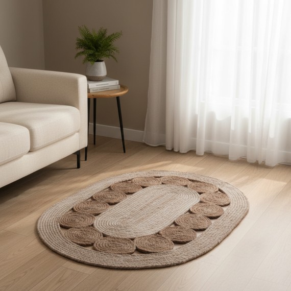 Carpet KOOPMAN 80X50CM TRESSED OVAL (KR2002240)