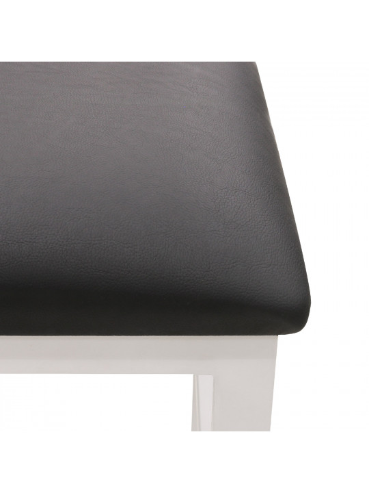 Стул HOBEL 35x35x80 WHITE METAL/ LEATHER BLACK(1) 