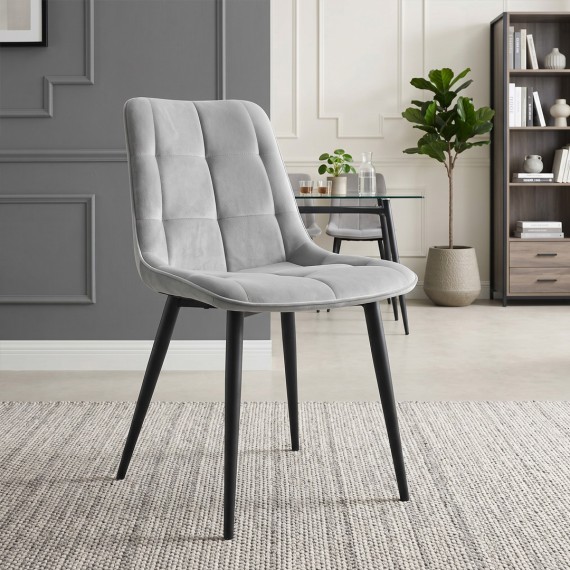 Chair MAMADOMA MARIO M ЧЕРНЫЙ/STEEL LUX D09 
