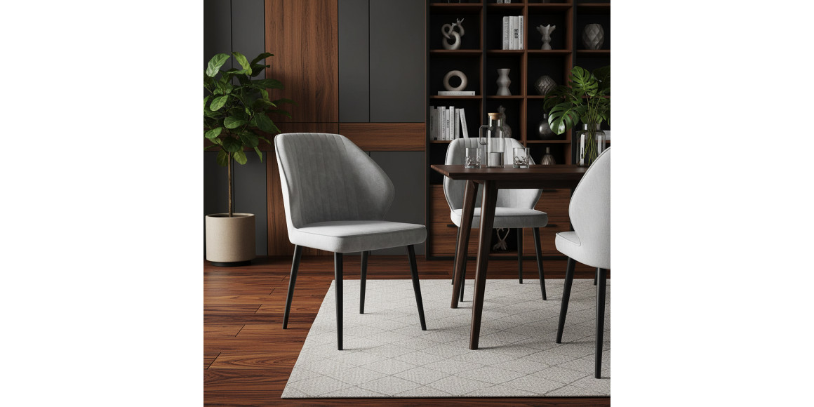 Chair MAMADOMA MICHAEL ЧЕРНЫЙ/ГРАФИТ ЗАМША LUX К8 