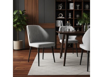 Стул MAMADOMA MICHAEL ЧЕРНЫЙ/ГРАФИТ ЗАМША LUX К8 