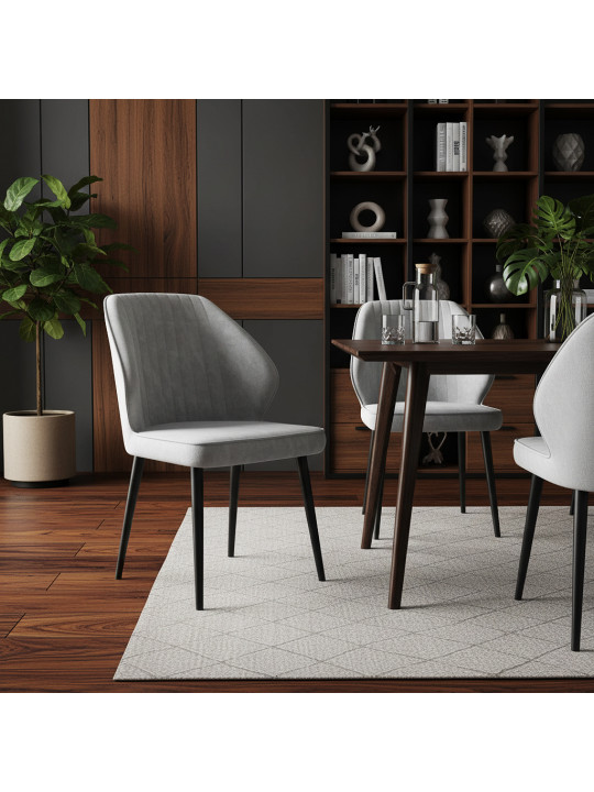 Աթոռ MAMADOMA MICHAEL ЧЕРНЫЙ/ГРАФИТ ЗАМША LUX К8 