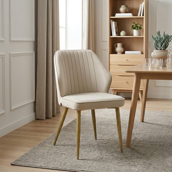 Chair MAMADOMA MICHAEL ЗОЛОТО/CREAM LUX b03 