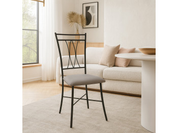 Стул HOBEL NIZZA BLACK METAL 163 GREY (1) 