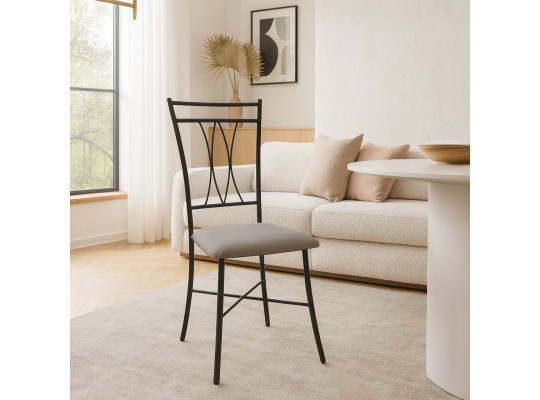 Стул HOBEL NIZZA BLACK METAL 163 GREY (1) 