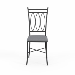 Chair HOBEL NIZZA-CH-163 METAL BLACK/GREY (1) 