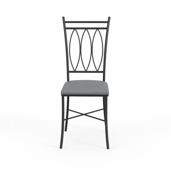 Стул HOBEL NIZZA-CH-163 METAL BLACK/GREY (1) 