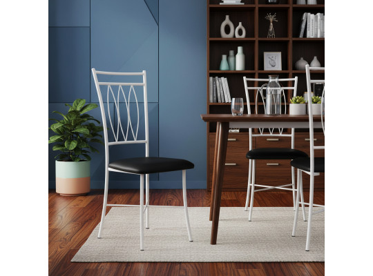 Стул HOBEL NIZZA-CH-163 METAL WHITE/BLACK (1) 