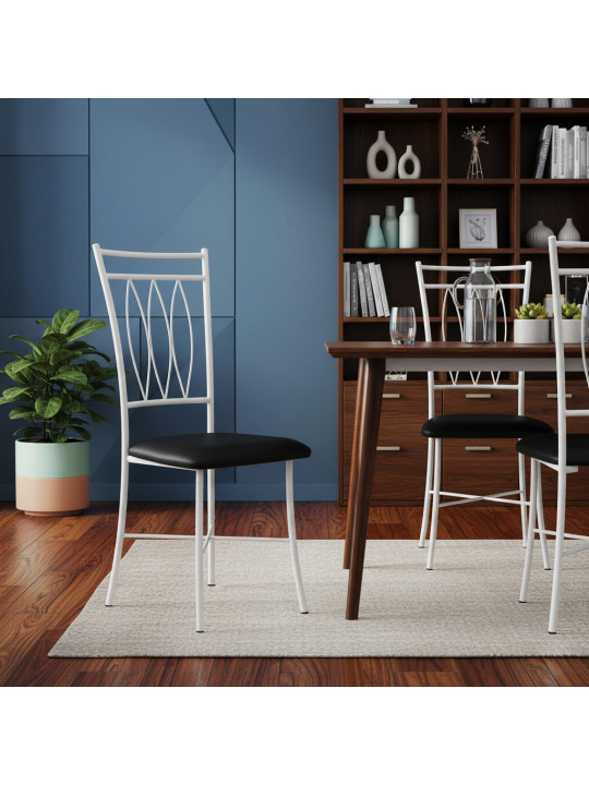 Աթոռ HOBEL NIZZA-CH-163 METAL WHITE/BLACK (1) 