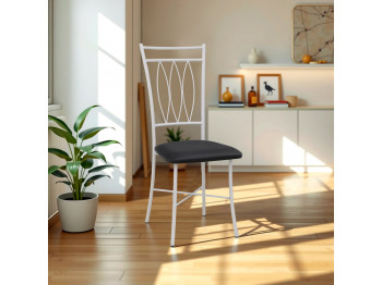 Стул HOBEL NIZZA-CH-163 METAL WHITE/BLACK (1) 