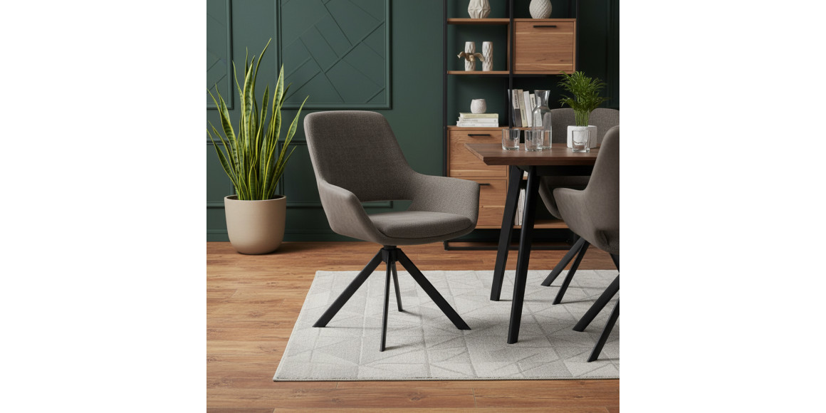 Chair MAMADOMA OFFY-R, ЧЕРНЫЙ/ШЕНИЛЬ LUX MOCCO G26 