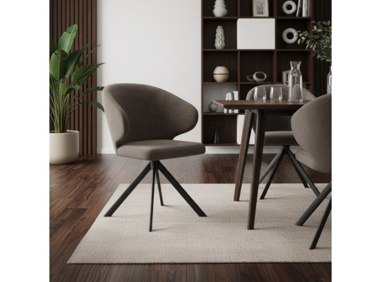 Աթոռ MAMADOMA ROBERT-R, ЧЕРНЫЙ/ШЕНИЛЛ LUX MOCCO G26 