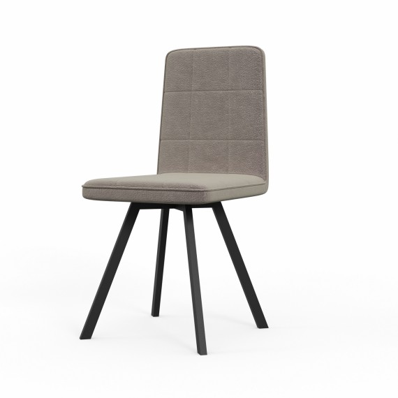 Աթոռ HOBEL ROM D METAL BLACK/CAPPUCCINO LEONARDO 4 (1) 