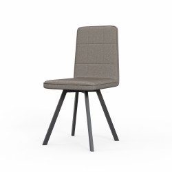 Стул HOBEL ROM D METAL BLACK/ CAPPUCCINO LEONARDO 5 (1) 