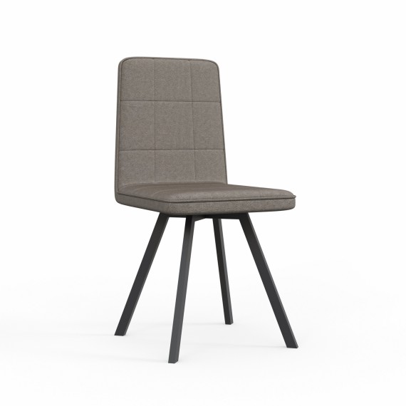 Chair HOBEL ROM D METAL BLACK/ CAPPUCCINO LEONARDO 5 (1) 