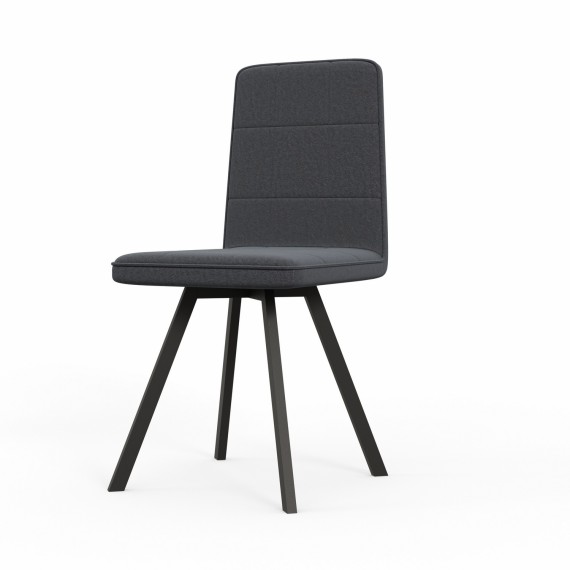 Աթոռ HOBEL ROM D METAL BLACK/ DARK GREY LEONARDO 15 (1) 