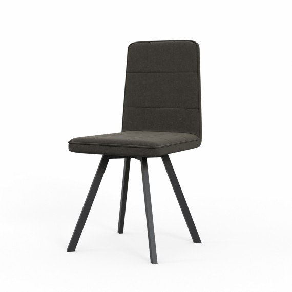 Աթոռ HOBEL ROM D METAL BLACK//BROWN LEONARDO 6 (1) 
