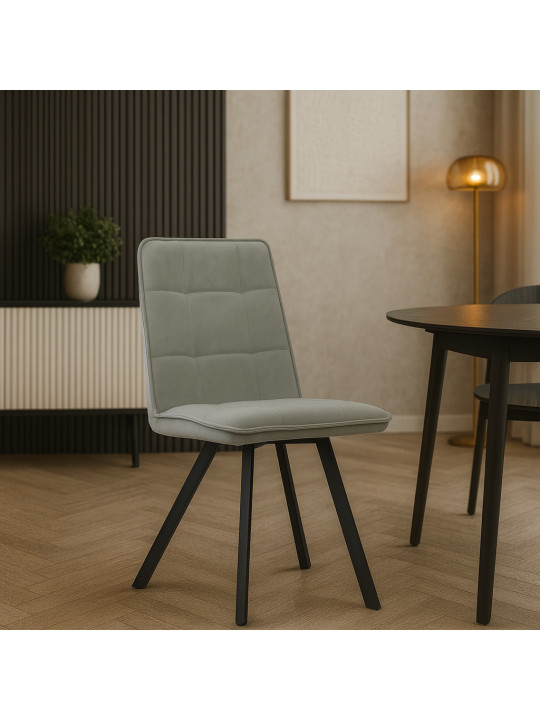 Աթոռ HOBEL ROM D METAL BLACK//GREY LEONARDO 14 (1) 