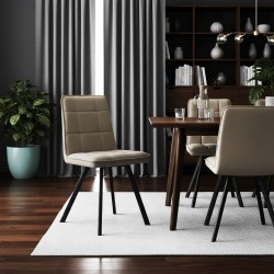 Стул HOBEL ROM D METAL BLACK/CAPPUCCINO LEONARDO 4 (1) 