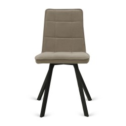 Стул HOBEL ROM D METAL BLACK/CAPPUCCINO LEONARDO 4 (1) 