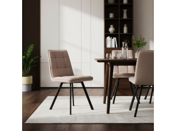 Стул HOBEL ROM D METAL BLACK/CAPPUCCINO VIVALDI 4 (1) 