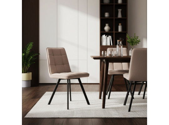 Стул HOBEL ROM D METAL BLACK/CAPPUCCINO VIVALDI 4 (1) 