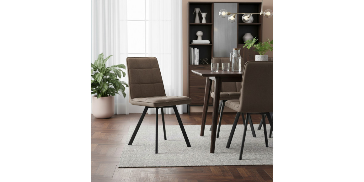 Стул HOBEL ROM D METAL BLACK//BROWN LEONARDO 6 (1) 