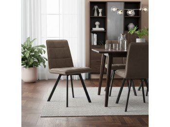 Стул HOBEL ROM D METAL BLACK//BROWN LEONARDO 6 (1) 