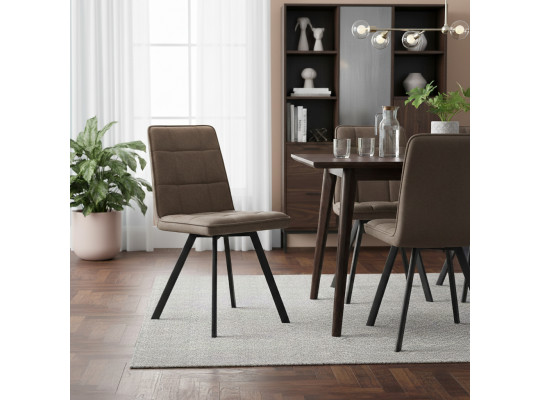 Стул HOBEL ROM D METAL BLACK//BROWN LEONARDO 6 (1) 