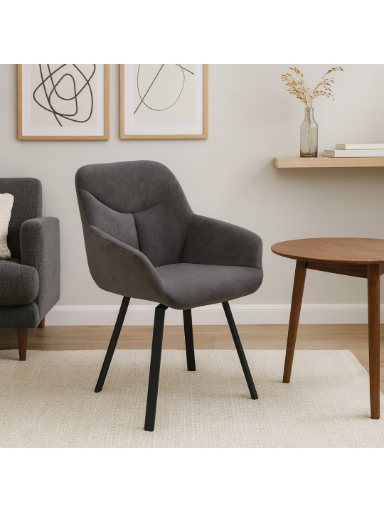 Chair MAMADOMA ROMEO SMILE, ЧЕРНЫЙ/ANTRACITE LUX B28 