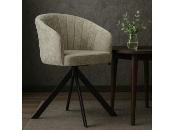 Chair MAMADOMA SHELLY-R, ЧЕРНЫЙ/PEARL LUX M02 