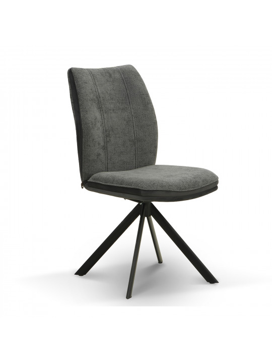 Աթոռ MAMADOMA SMART-R, ЧЕРНЫЙ/шенилл LUX GRAPHITE G22- HEMATITELUX D10 