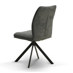 Стул MAMADOMA SMART-R, ЧЕРНЫЙ/шенилл LUX GRAPHITE G22- HEMATITELUX D10 
