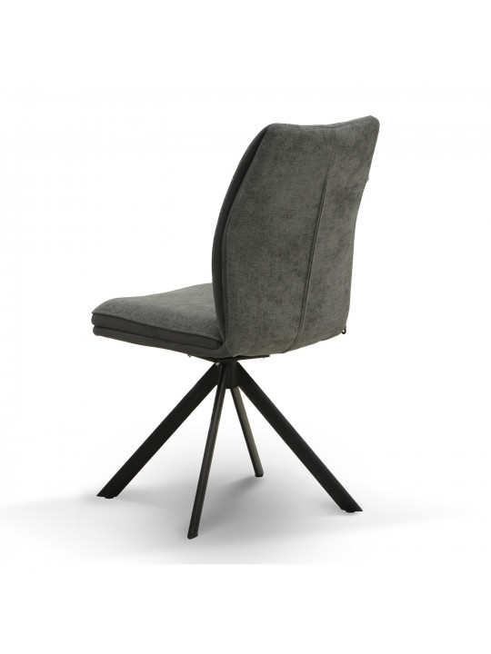 Աթոռ MAMADOMA SMART-R, ЧЕРНЫЙ/шенилл LUX GRAPHITE G22- HEMATITELUX D10 