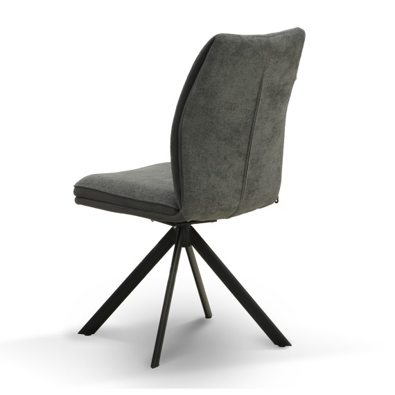 Աթոռ MAMADOMA SMART-R, ЧЕРНЫЙ/шенилл LUX GRAPHITE G22- HEMATITELUX D10 
