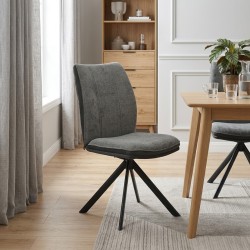 Աթոռ MAMADOMA SMART-R, ЧЕРНЫЙ/шенилл LUX GRAPHITE G22- HEMATITELUX D10 