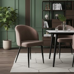 Стул MAMADOMA TEDDY, ЧЕРНЫЙ/BROWN LUX B29 