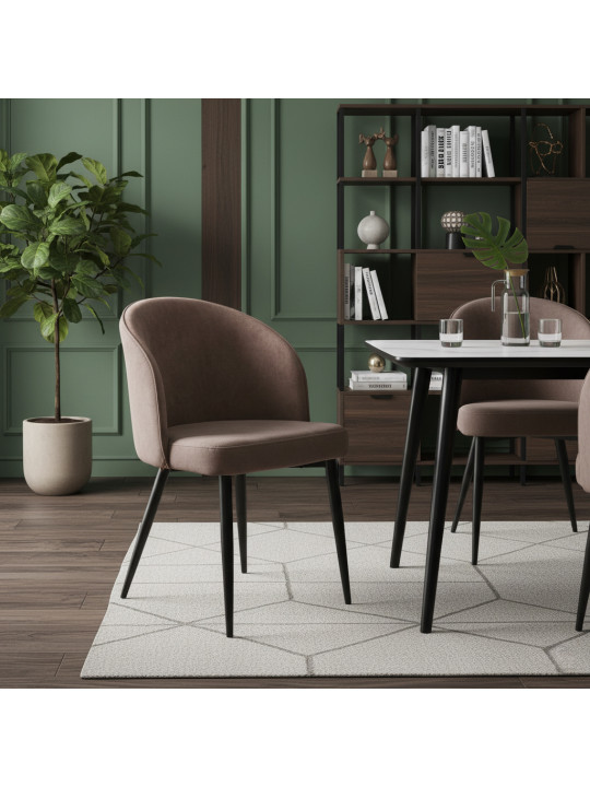 Աթոռ MAMADOMA TEDDY, ЧЕРНЫЙ/BROWN LUX B29 