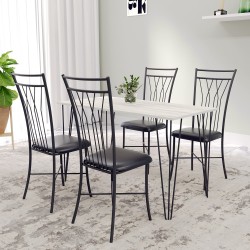 Chair HOBEL WMX-CH-81 METAL BLACK/GREY (1) 