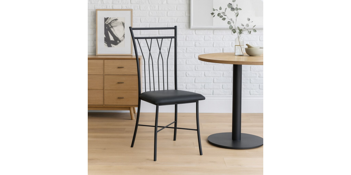 Chair HOBEL WMX-CH-81 METAL BLACK/GREY (1) 