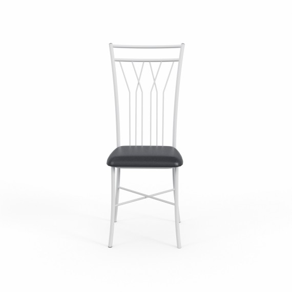 Стул HOBEL WMX-CH-81 METAL WHITE/BLACK (1) 