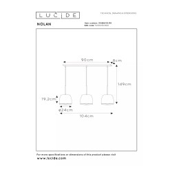 Люстра LUCIDE 30488/03/30 NOLAN 